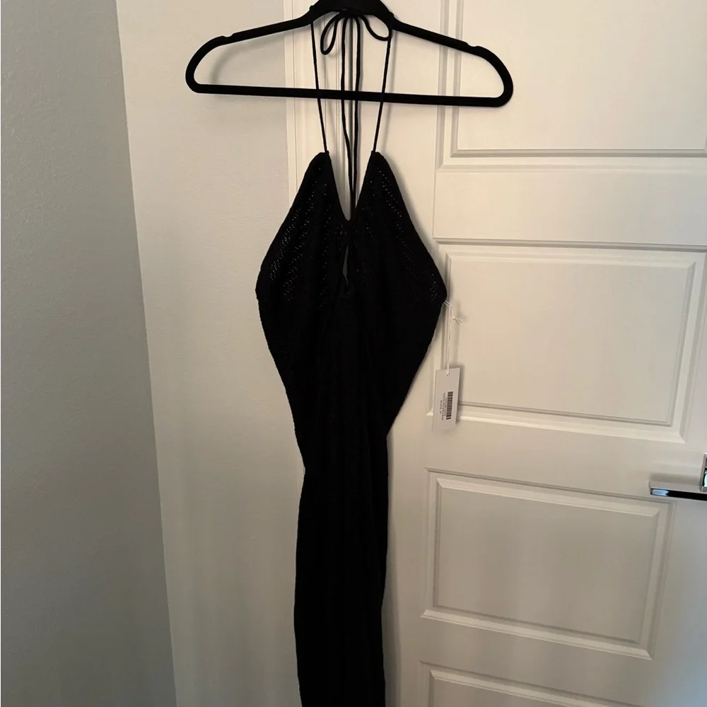 NWT Reformation Venete Open Knit Dress - Black - Medium (M). - Picture 3 of 5